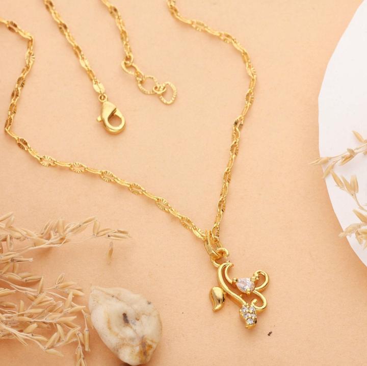 Micro gold polish chain pendant 724 Wholesale fashion jewelry suppliers