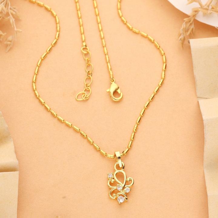 Micro gold polish chain pendant 726 Artificial jewelry manufacturers in Kolkata