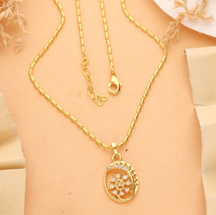 Micro gold polish chain pendant 727 Fashion jewelry suppliers in Kolkata