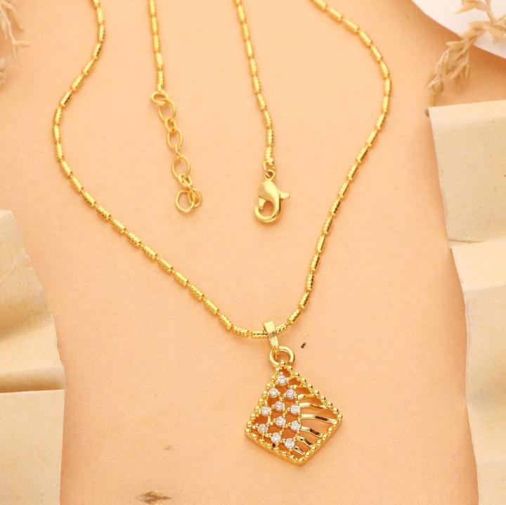 Micro gold polish chain pendant 730 Reseller of imitation jewelry in Bangalore