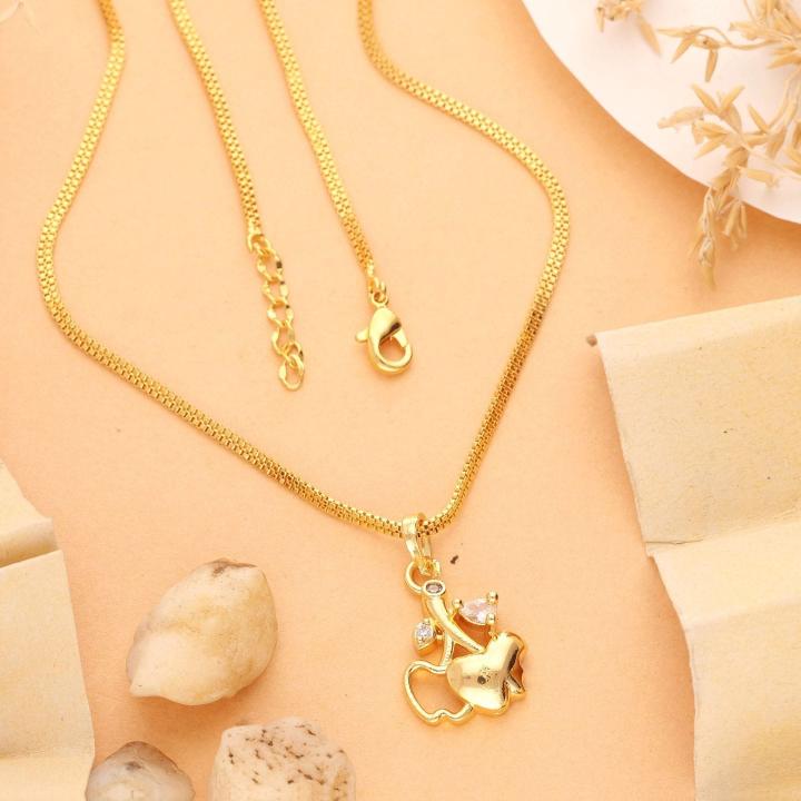 Micro gold polish chain pendant 732 Low-cost imitation jewelry in Bangalore