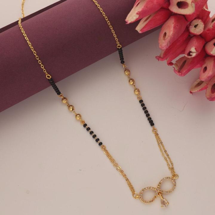 Micro gold polish manglsutra 1684 Imitation jewelry distributors in India