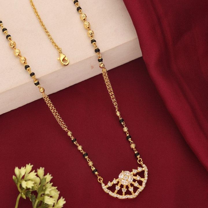 Micro gold polish manglsutra 1972 Trendy imitation jewelry in Pune