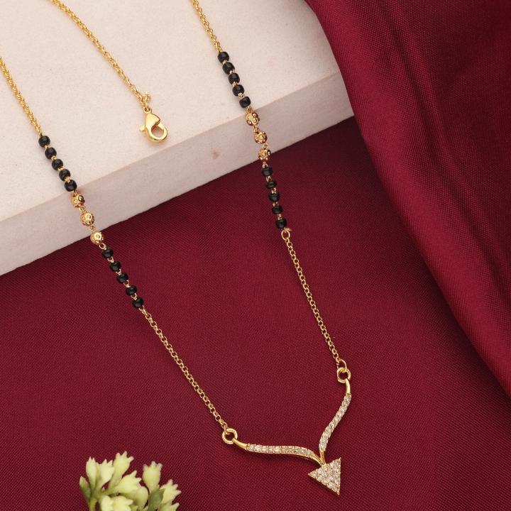 Micro gold polish manglsutra 1983 Designer imitation jewelry in Pune