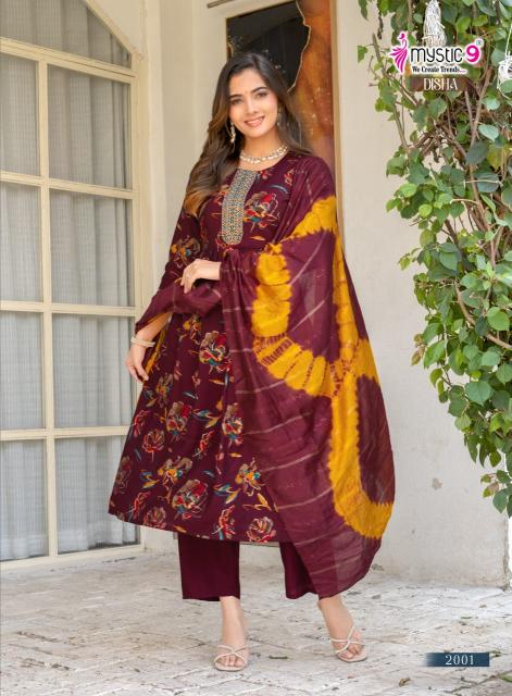 Mystic9 disha vol 2 umbrella cut kurti manufacturer india 