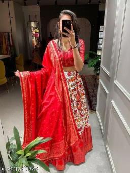 NEW DULHAN Dola silk Red Bulk lehenga choli suppliers in Mumbai