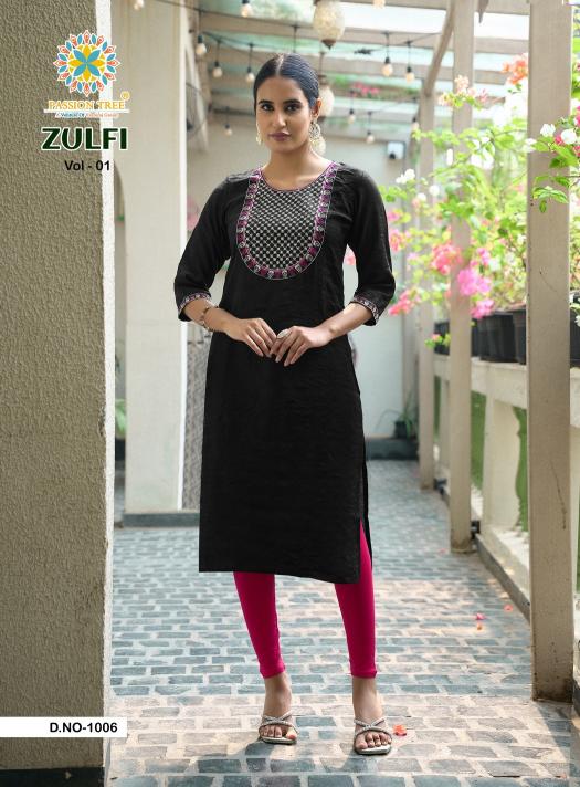 Passion tree zulfi vol 1 kurti low price wholesale market in india