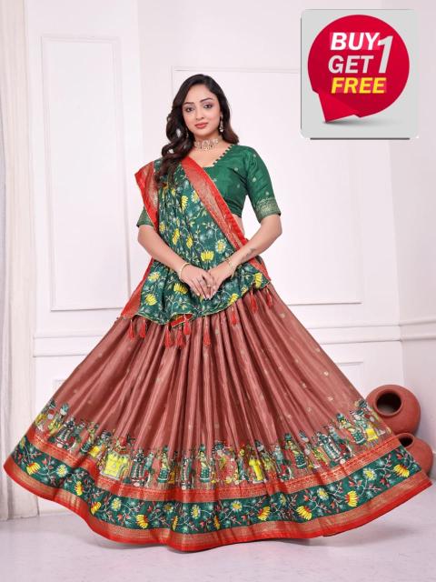 Piyuji Dolla silk Orange Customized lehenga choli wholesale in Mumbai