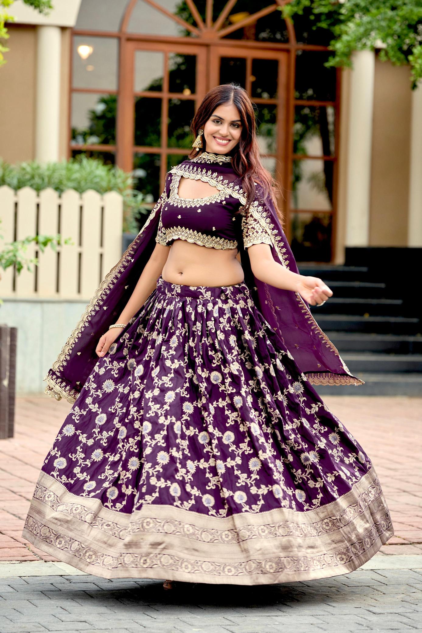 PRESENTING NEW ALC 168 miragi silk Lehenga choli for wedding guest in Ahmedabad