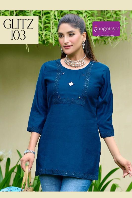 Rangmaya glitz tunic short top kurtis wholesale