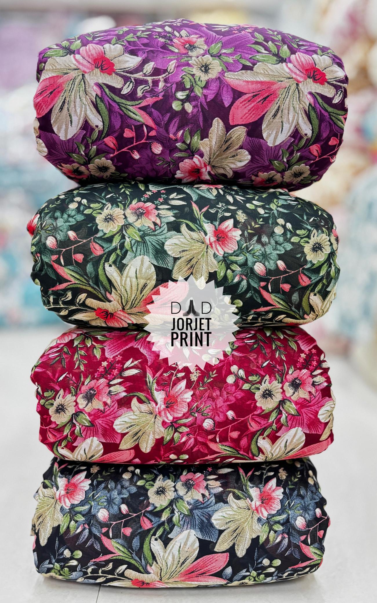 Sajni georgette Fabric printing services in Ahmedabad