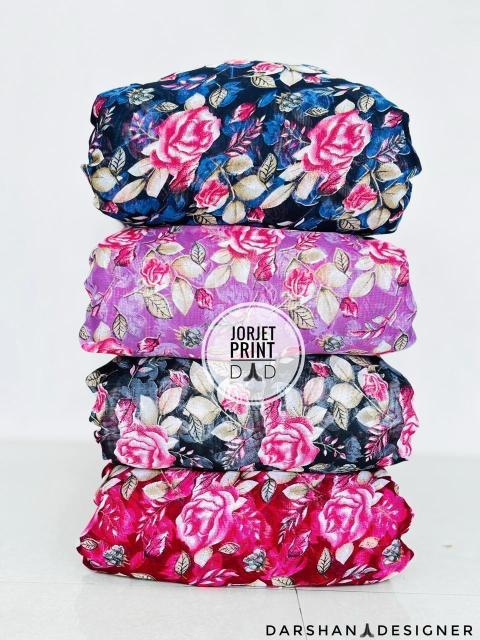 Sajni georgette Surat printed organza fabric suppliers