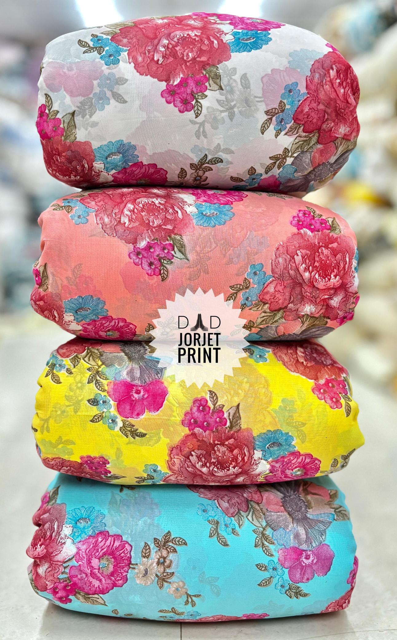 Sajni georgette Tribal print fabric suppliers in Surat