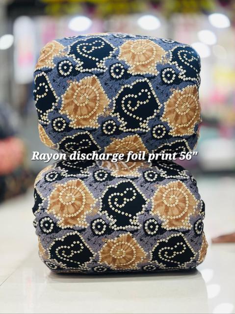 Sajni Reyon discharge foil print Chiffon fabric manufacturers in Delhi