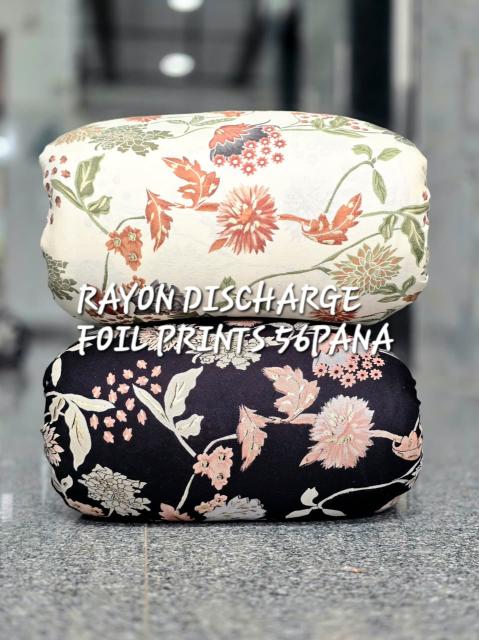 Sajni Reyon discharge foil print Drapery fabric wholesalers in Delhi