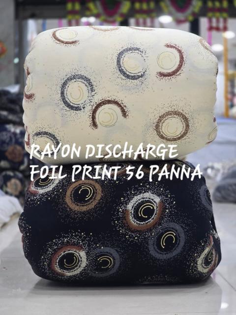 Sajni Reyon discharge foil print Spandex fabric wholesalers in Delhi