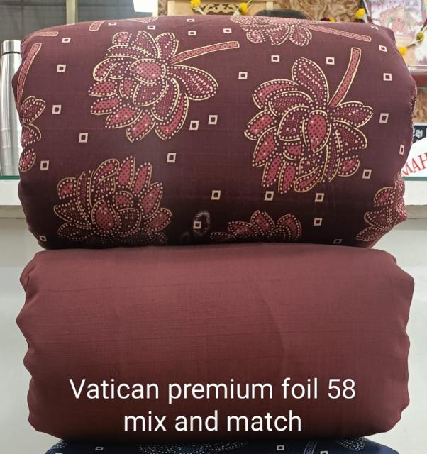 Sajni Vatican foil print fabric Pune textile market