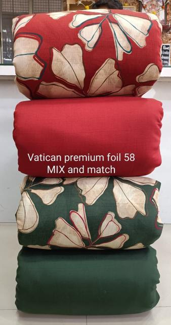Sajni Vatican foil print Silk fabric wholesale Pune