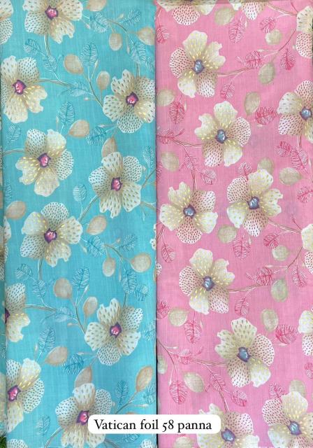 Sajni Vatican foil Printe cotton fabrics