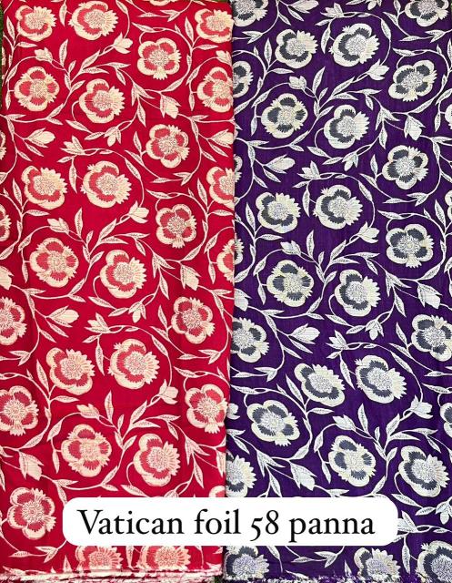 Sajni Vatican foil Printe Digital print fabrics