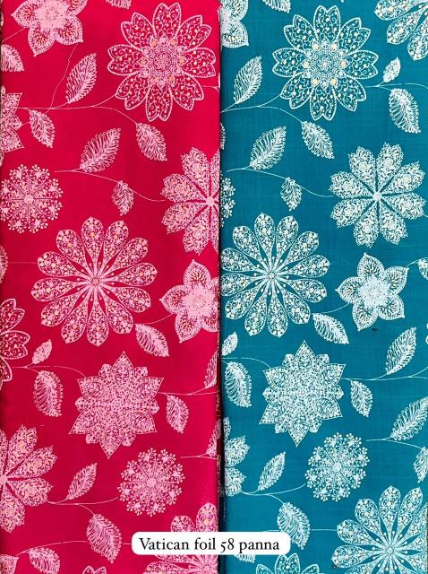 Sajni Vatican foil Printe Wholesale fabrics distributor
