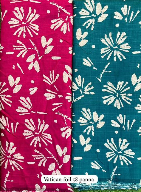 Sajni Vatican foil Printed silk fabrics