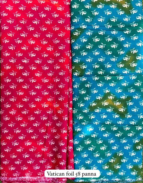 Sajni Vatican foil Printed Wholesale fashion fabrics