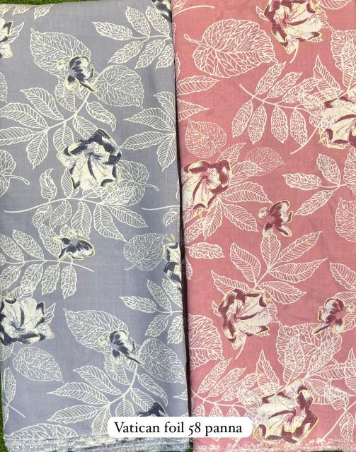 Sajni Vatican foil Retail textile fabrics