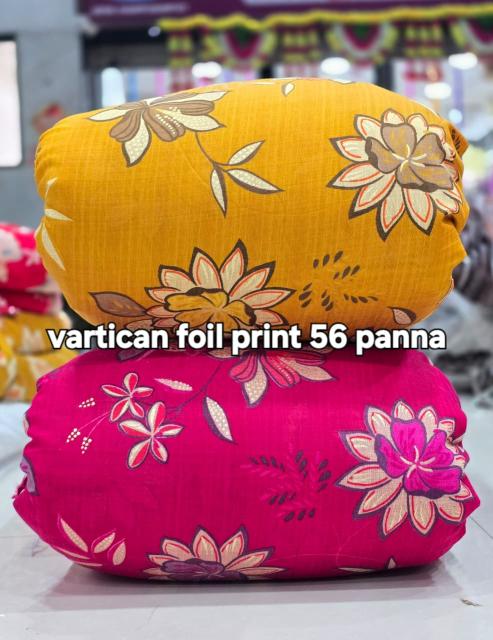 Sajni Vertican foil Printed Bulk fabric distribution in India