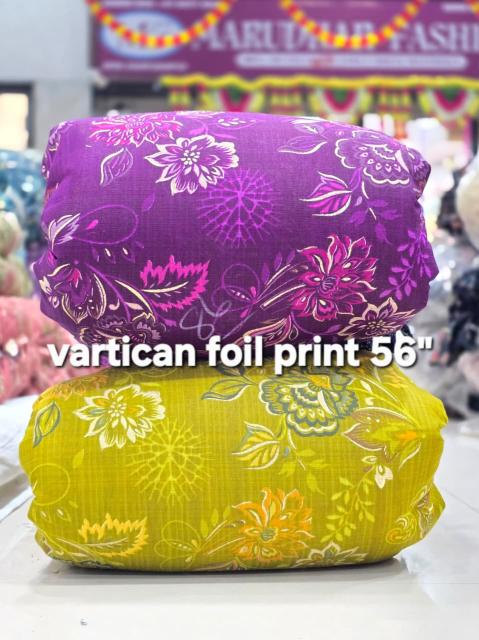 Sajni Vertican foil Printed Surat wholesale rayon fabric