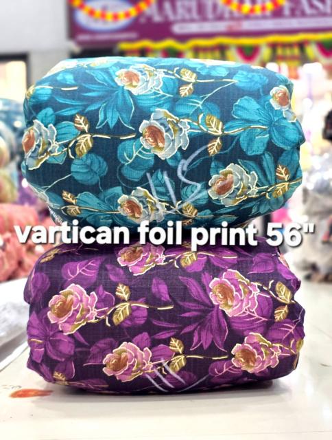 Sajni Vertican foil Printed Surat wholesale sequin fabric