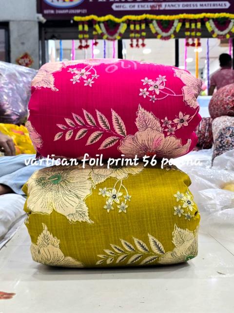 Sajni Vertican foil Printed Wholesale digital printed fabric in Surat