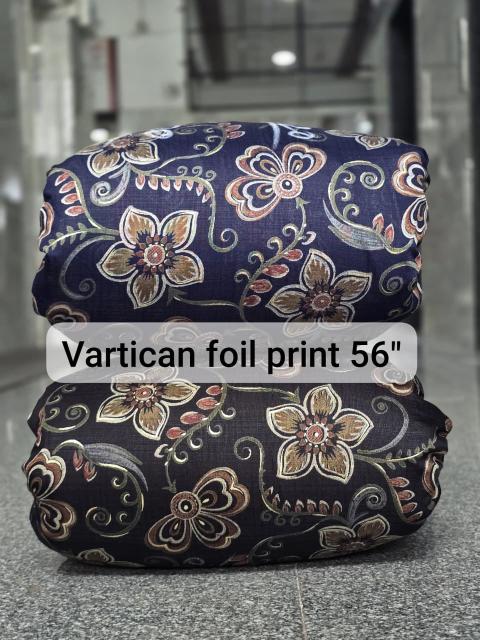 Sajni Vertican foil Printed Wholesale organza fabric in Surat