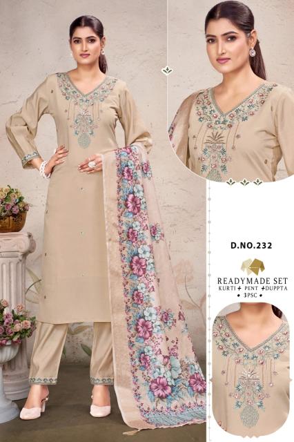 Shivay 3pcs d.no 232 fancy kurtis wholesale