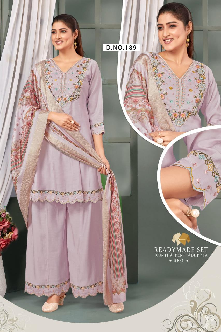 Shivay 3pcs roman silk wholesale kurtis