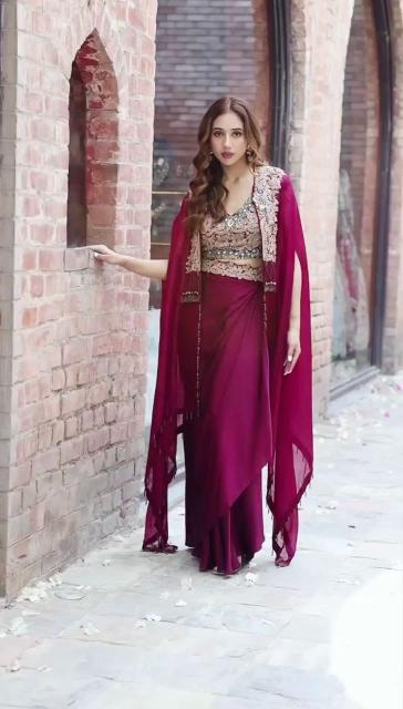 Shorya HB-73 shrug with sarara wholesale suits