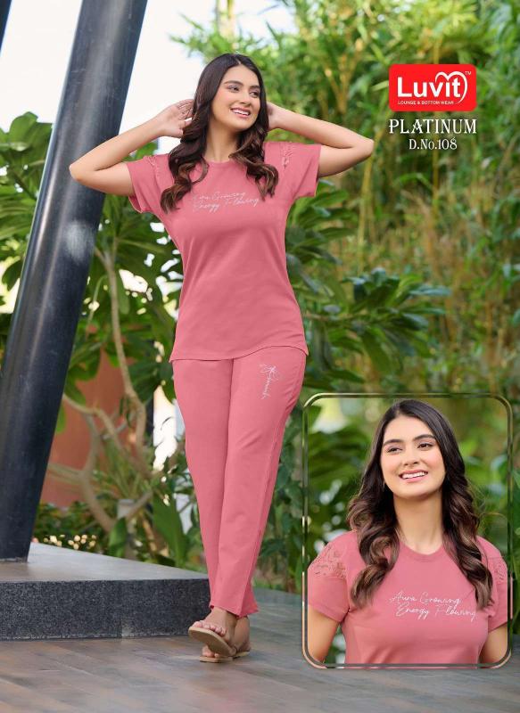 Shorya luvit platinum night suits ladies clothing wholesale