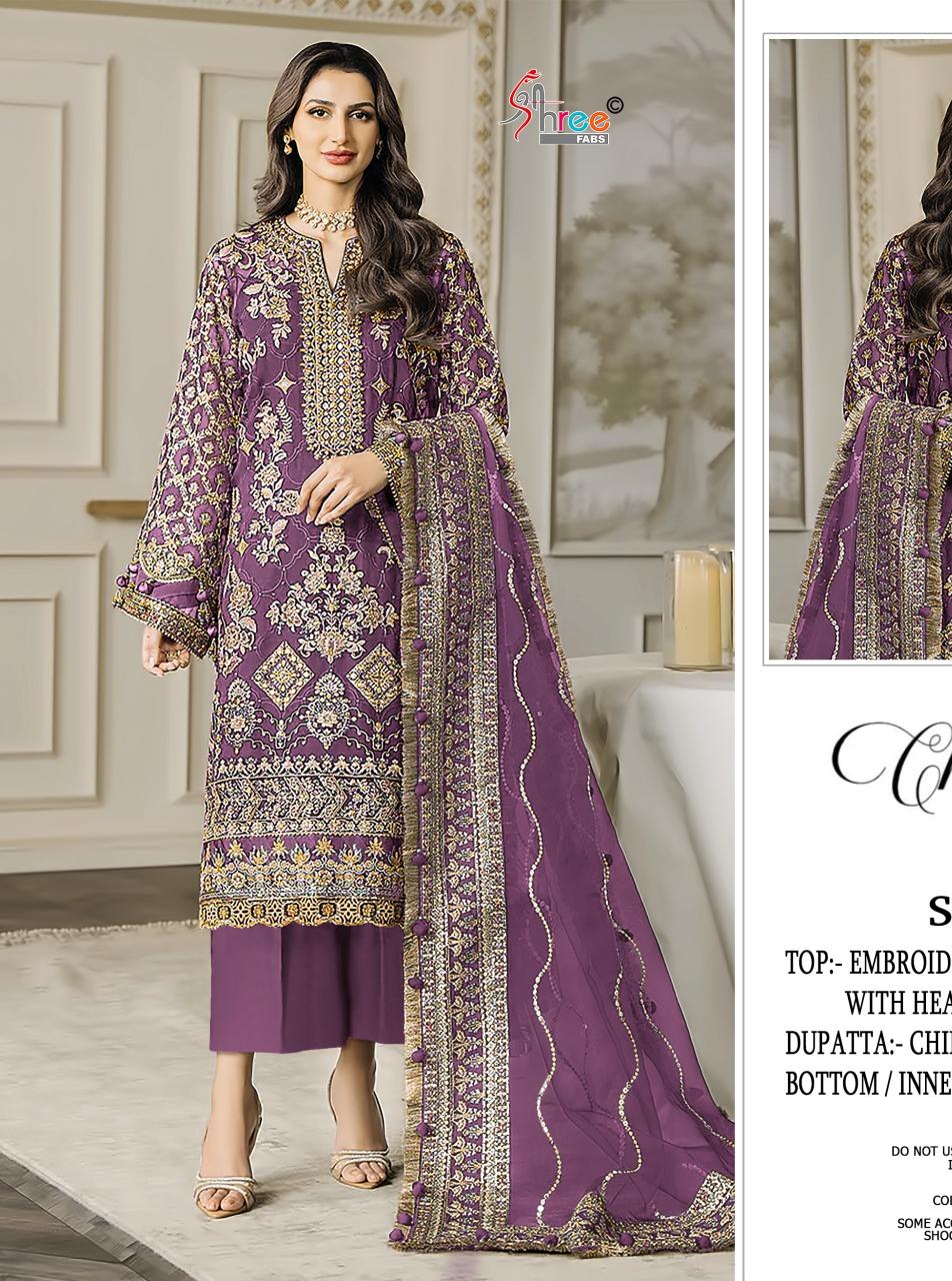 Shree fabs d.no SF-5557 chiffons wholesale pakistani suits buy online