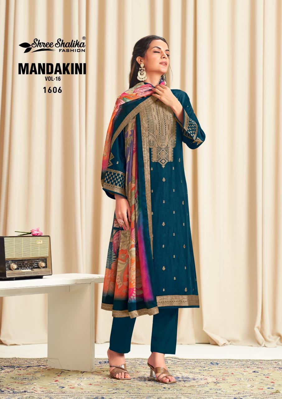 Shree shalika mandakini vol 16 wholesale designer salwar suits delhi