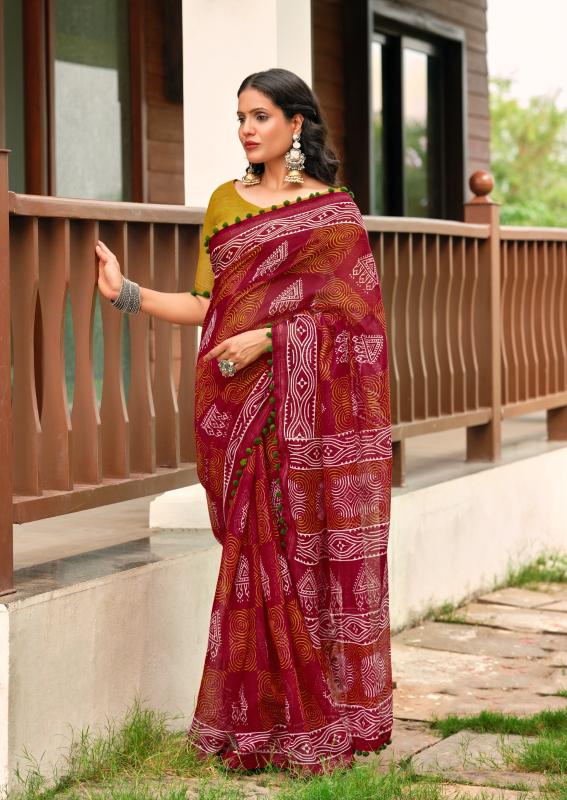 Sr mul mul cotton with pum pum surat saree online order