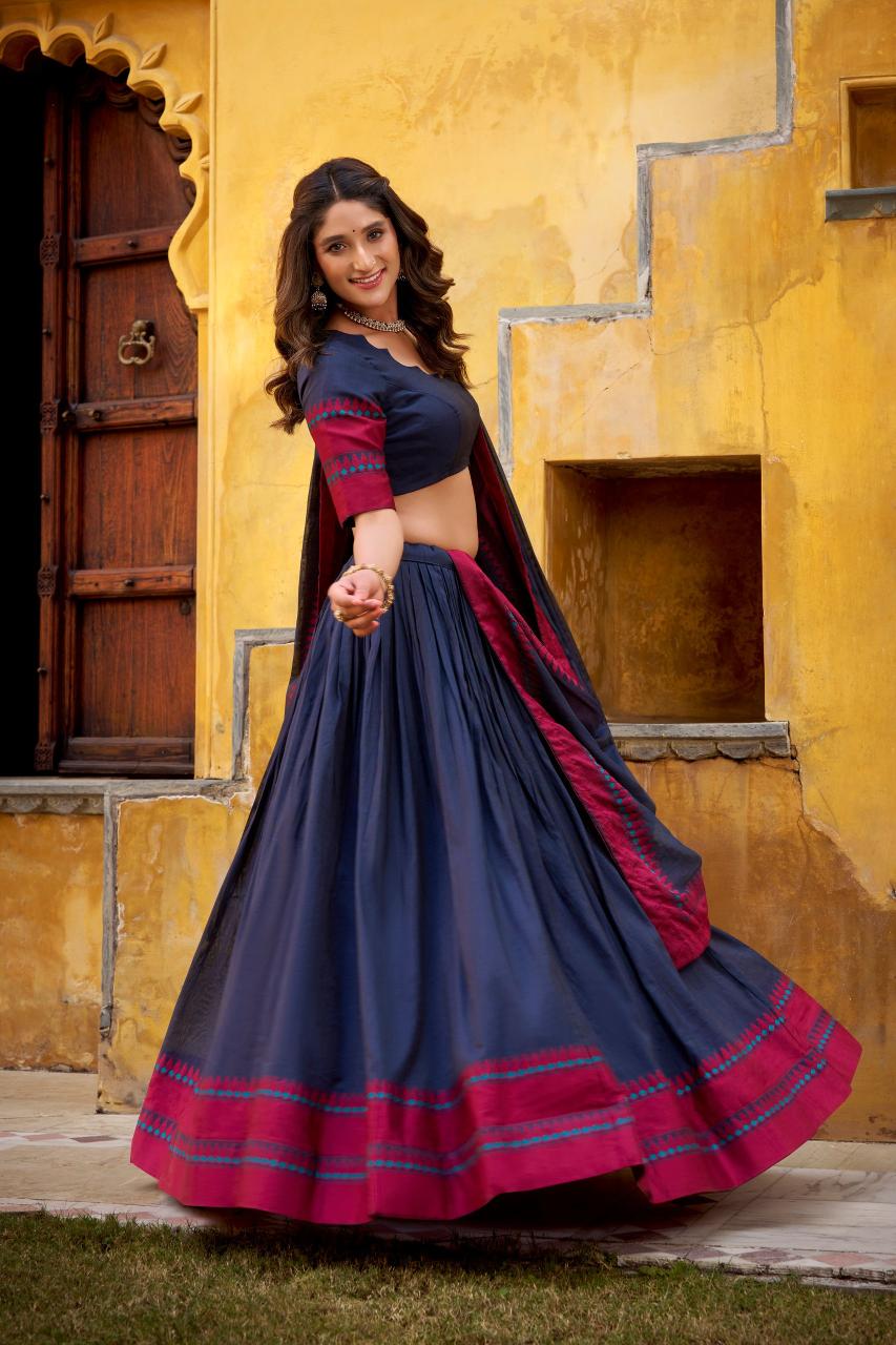 SUMATHI Chanderi BLK Designer lehenga wholesale suppliers in Kolkata