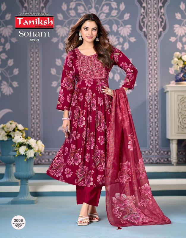 Taniksh sonam vol 3 vertical kurtis wholesale