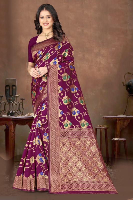 Triveni MN-03 banararsi silk saree wholesale online