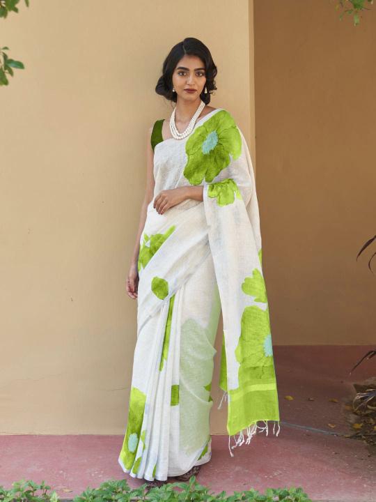 Triveni W-345 cotton printed saree market in surat