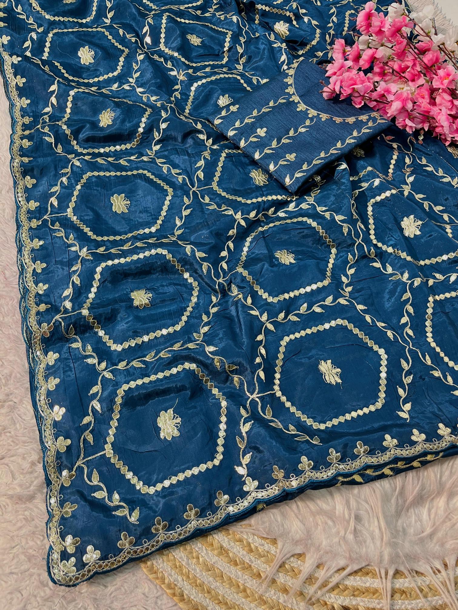 Vinayak gotapatti foil work sarees in surat wholesale