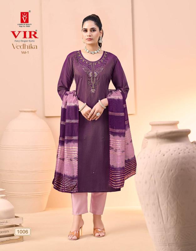 Vir vedhika vol 1 hand work kurti wholesale