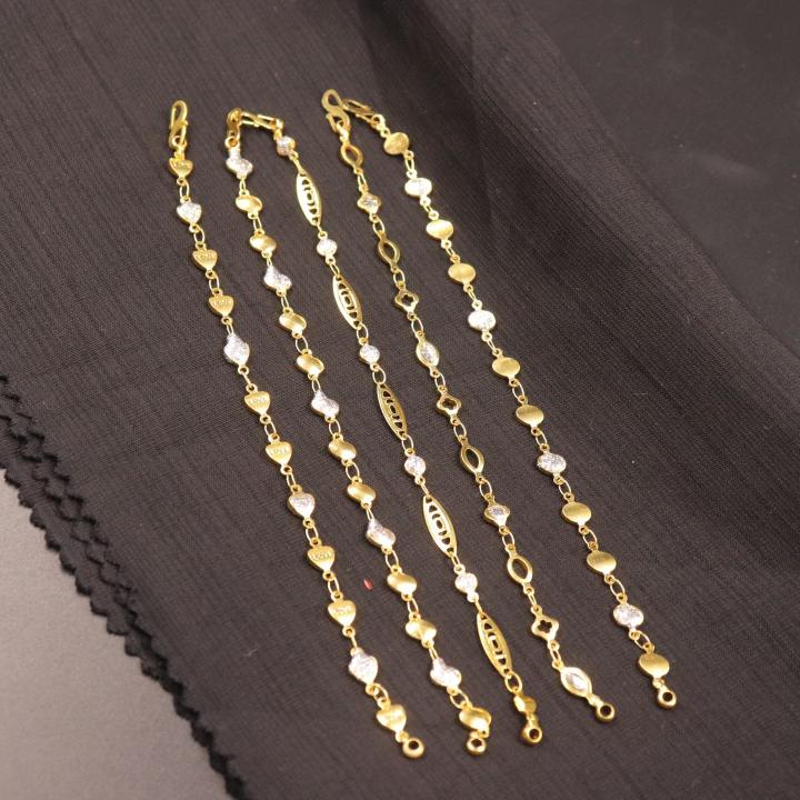 Womens Golden jari Bracelet 514 Artificial pearl jewellery wholesale in Gujarat