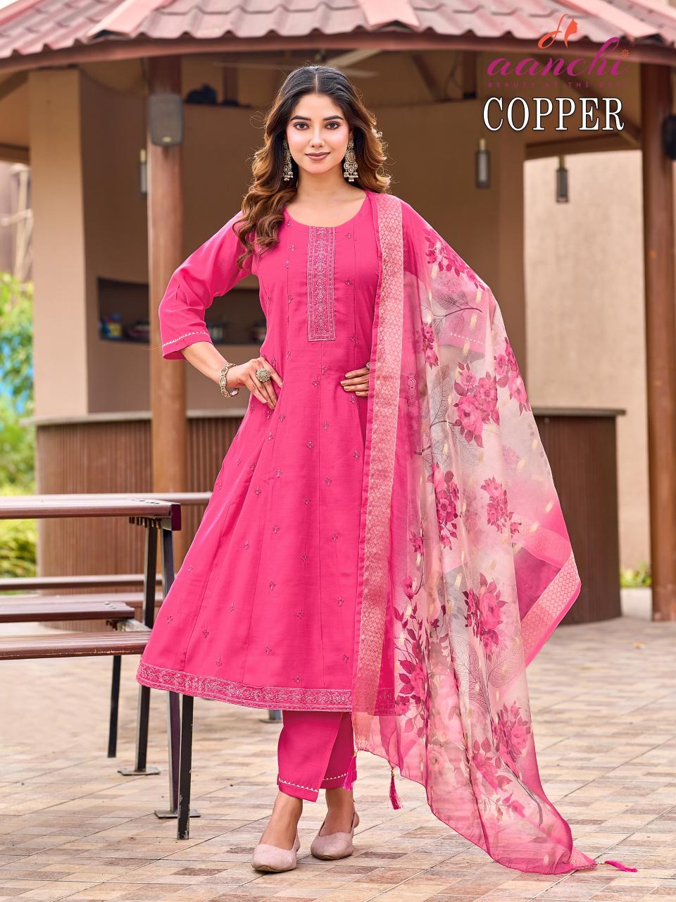 Aanchi copper kurti manufacturer and wholesaler in ahmedabad