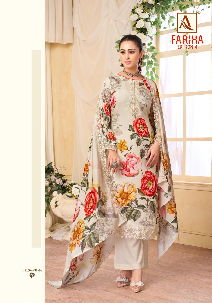 Alok suit fariha-4 wholesale dress materials in hyderabad