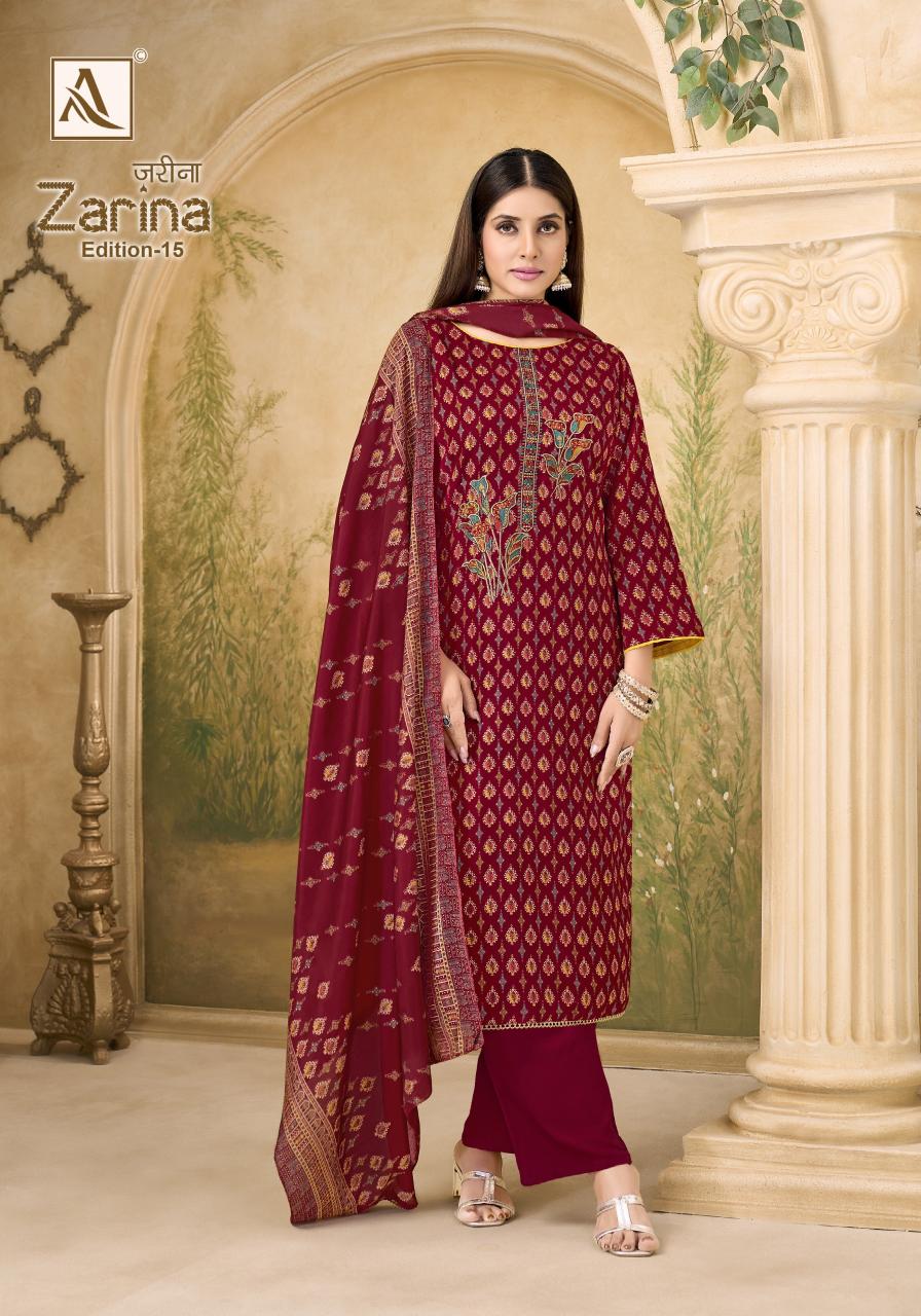 Alok suit zarina-15 wholesale dress materials in chennai